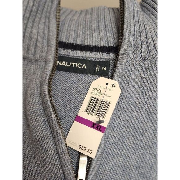 Nautica Quarter Zip Sweater New w/ Tags XXL - Picture 3 of 8